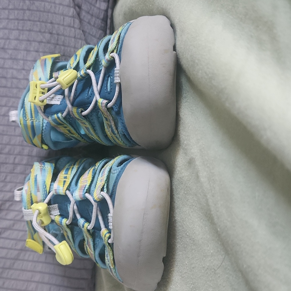 Vibrant Blue and Yellow Unisex Kids Sneakers